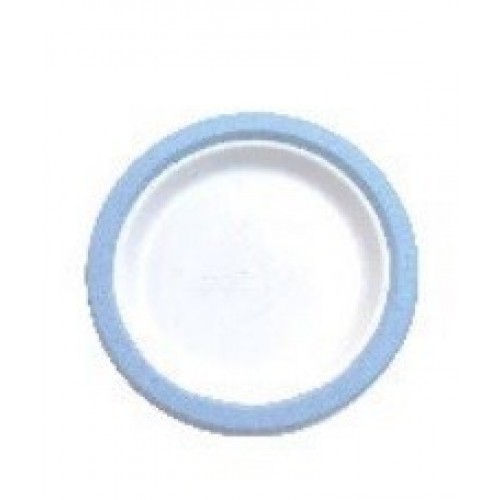   10 PLATOS PULPA CELESTE/BCO 25CM