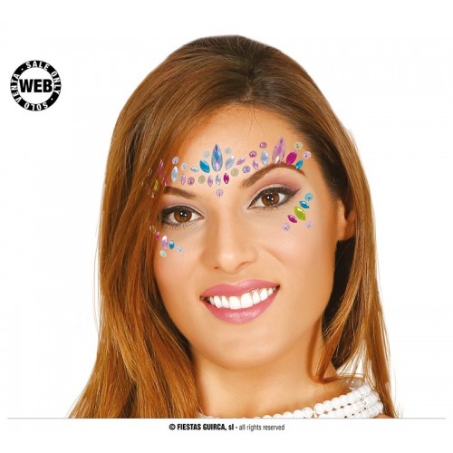 JOYAS FACIALES ADHESIVAS MULTICOLOR