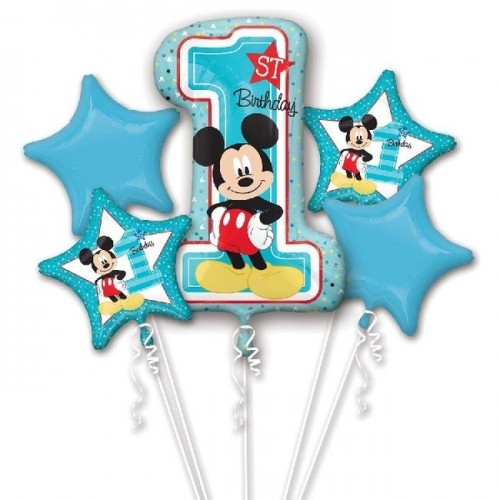   BOUQUET 5 GLOBOS FOIL MICKEY 1