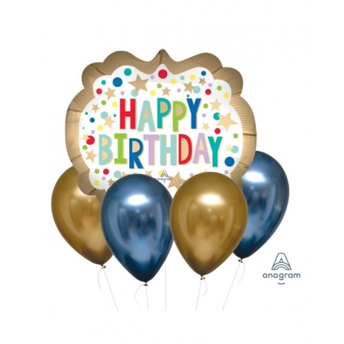 CENTRO 5 GLOBOS  HAPPY BIRTHDAY