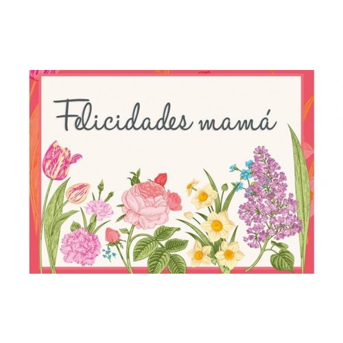 MINI TARJETA FELICIDADES MAMA-FLORES(409