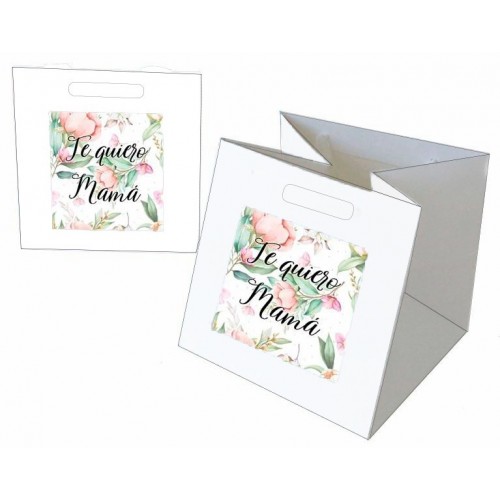 BOLSA BLANCA TE QUIERO MAMA 20CM  