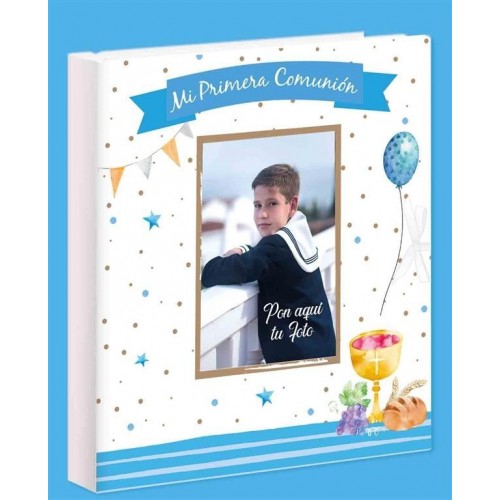 LIBRO FOTOS COMUNION GLOBO NIÑO 