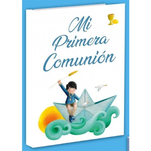 LIBRO FIRMAS COMUNION NIÑO BARCO  