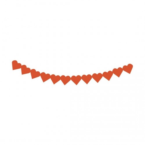   GUIRNALDA PAPEL CORAZON ROJO 3,6MT