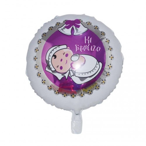 -GLOBO 18" FOIL MI BAUTIZO NIÑA BLANCO