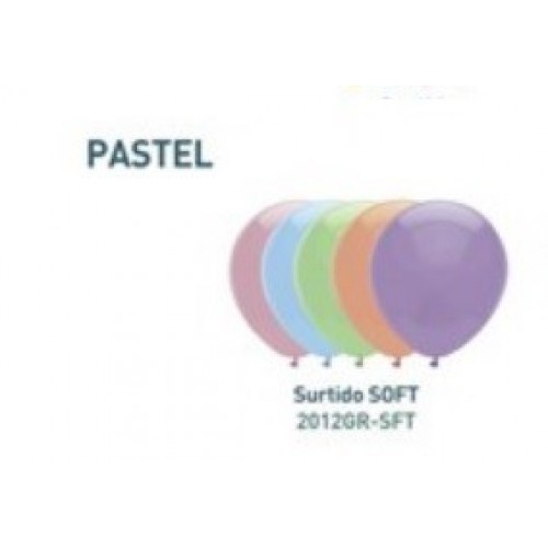   20 GLOBOS 11" 12GR COLOR PASTEL