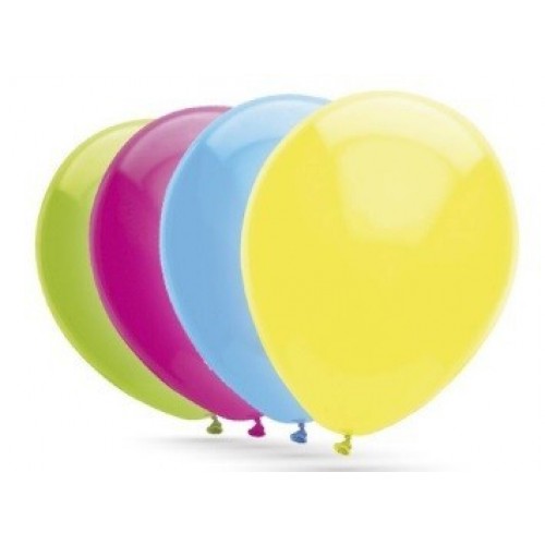   50 GLOBOS 11" 12GR COLORES SURTIDO