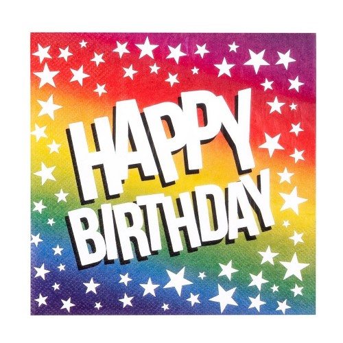  20 SERVILLETAS HAPPY BIRTHDAY 33CM