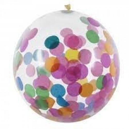   5 GLOBOS LATEX CONFETI MULTICOLOR