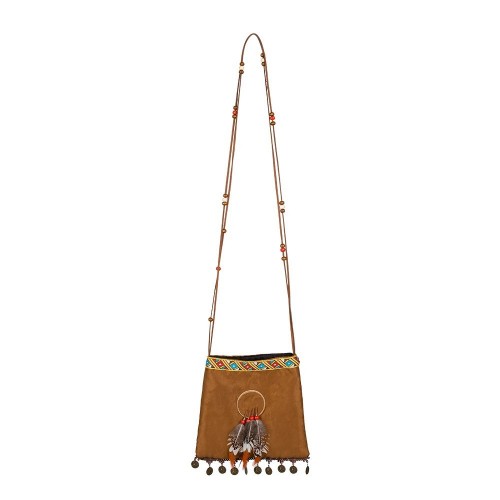 -BANDOLERA INDIO CON PLUMAS 21CM