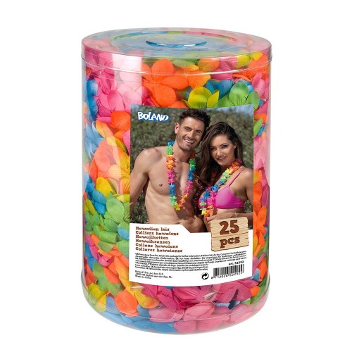   BOTE 25 COLLARES HAWAINAS COLOR