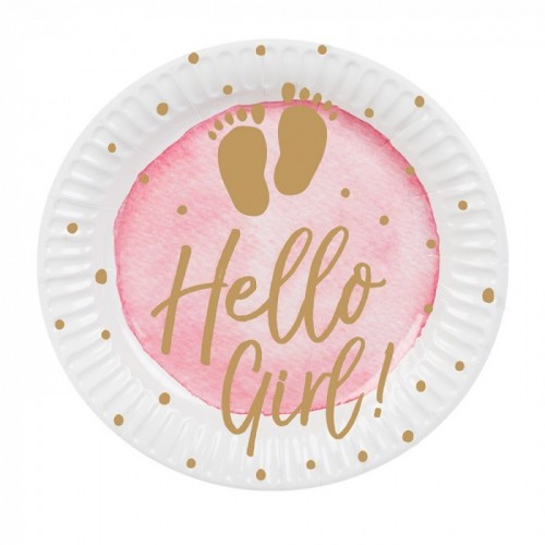   10 PLATOS CARTON HELLO GIRL 23CM
