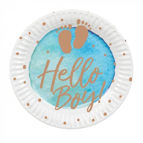   10 PLATOS CARTON HELLO BOY 23CM