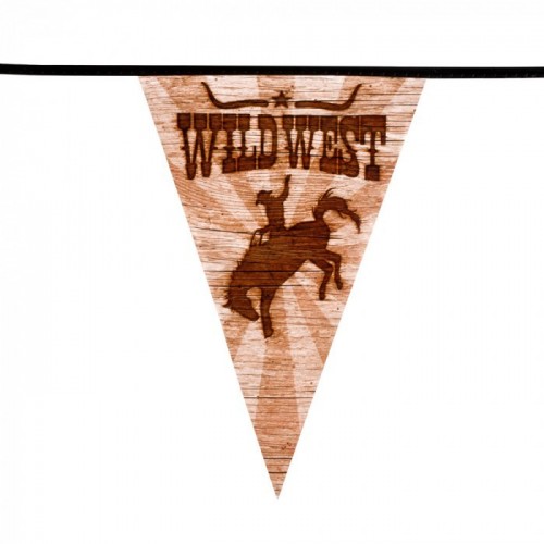   BANDERIN TRIANG. WILD WEST 6M