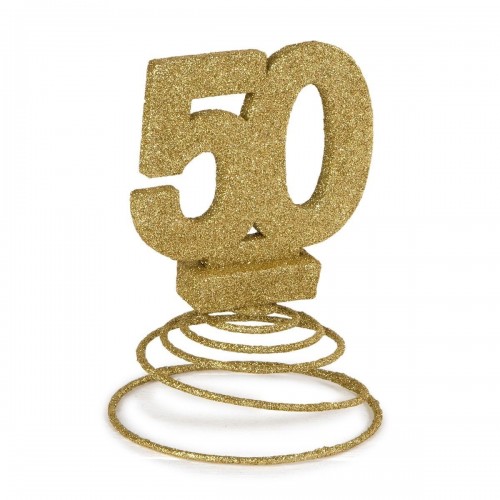 50 ANIVER.MUELLE PURPURINA ORO 15CM