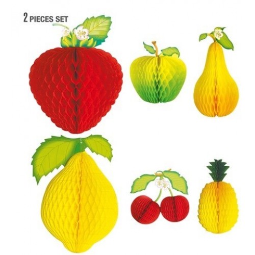 SET 2 COLGANTE FRUTAS NIDO ABEJA 21CM