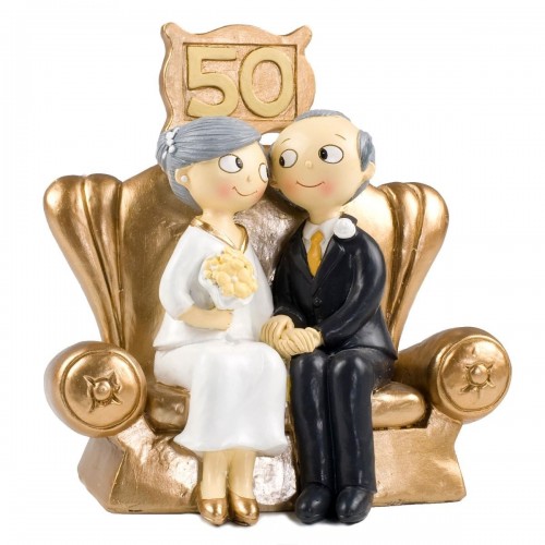 FIGURA PASTEL SOFA 50 BODAS DE ORO 16CM