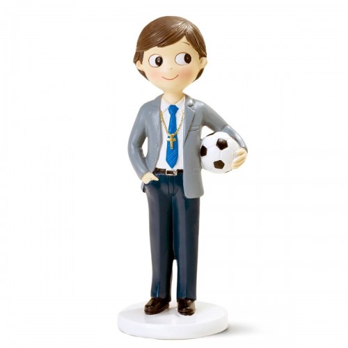 FIGURA NIÑO COMUNION CON PELOTA 16,5CM