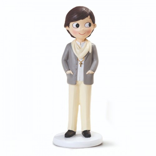 FIGURA NIÑO COMUNION FOULARD 16CM