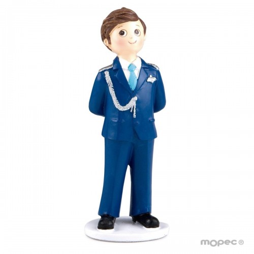 FIGURA NIÑO COMUNION ALMIRANTE AZUL 17CM