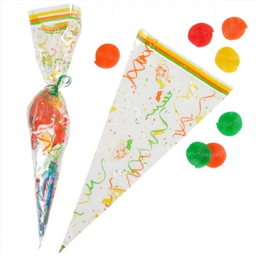 100 BOLSAS CONO SERPENTINA 20X40CM