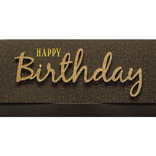 TARJETON SOBRE BIRTHDAY NEGRO 