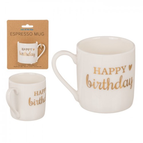 TAZA CAFE EXPRESO HAPPY BIRTHDAY 7CM