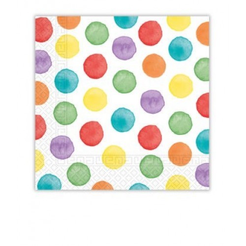   20 SERVILLETAS TOPOS MULTICOL 33CM