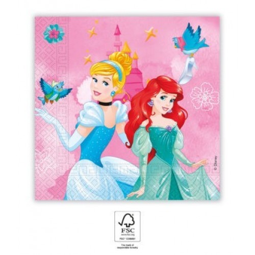   20 SERVILLETAS PRINCESAS 33CM