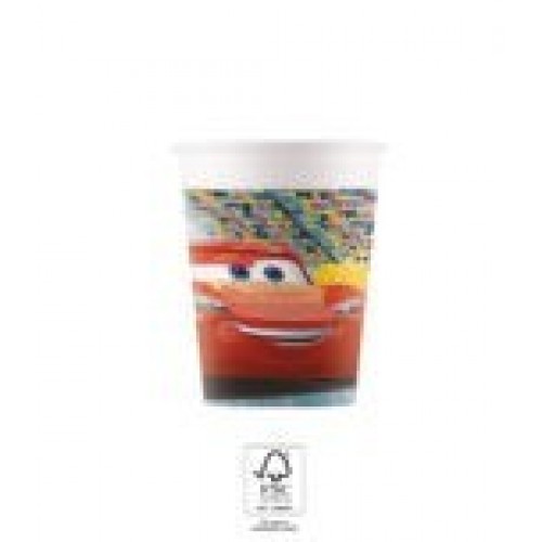   8 VASOS CARTON CARS 200ML
