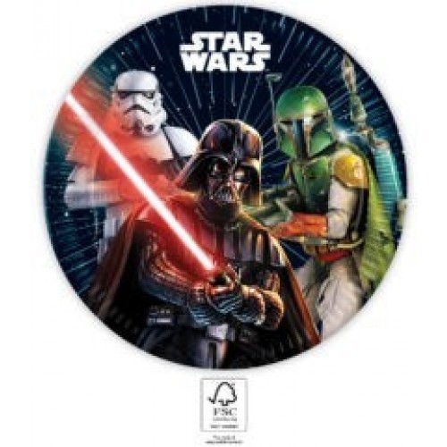   8 PLATOS STAR WARS 23CM