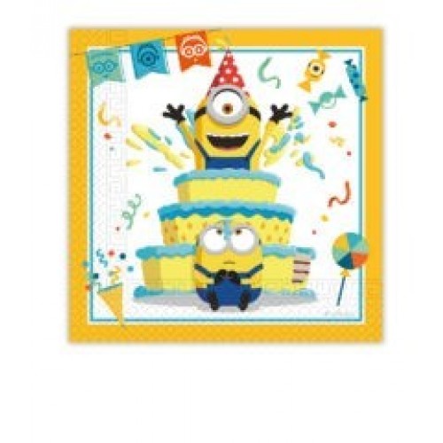   20 SERVILLETAS MINIONS 33CM