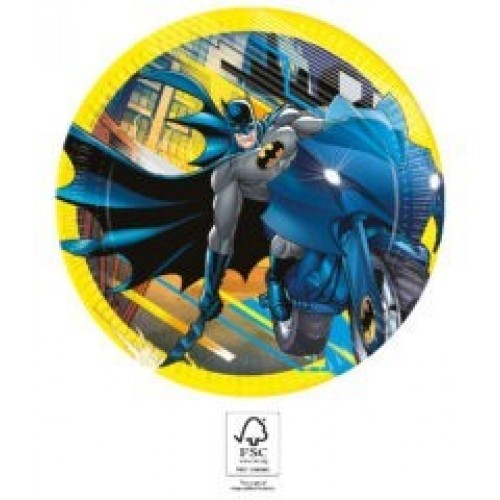   8 PLATOS CARTON BATMAN 23CM