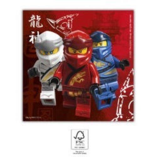   20 SERVILLETAS LEGO NINJAGO 33CM
