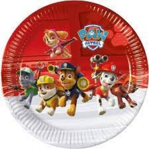   8 PLATOS PATRULLA CANINA 23CM