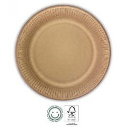 10 PLATOS CARTON KRAFT 19,5CM