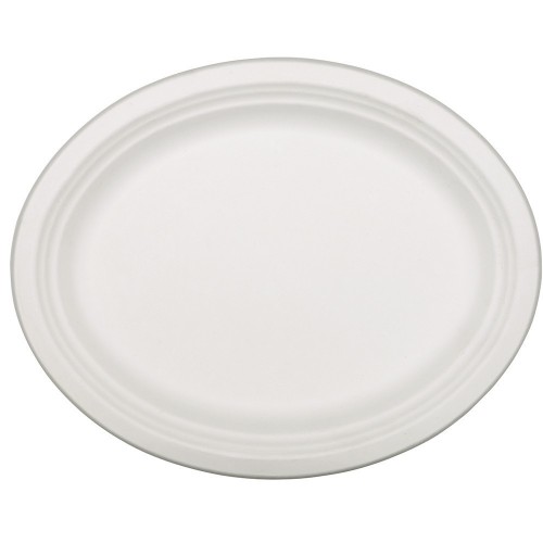   10 BANDEJAS OVAL BLANCA 32CM