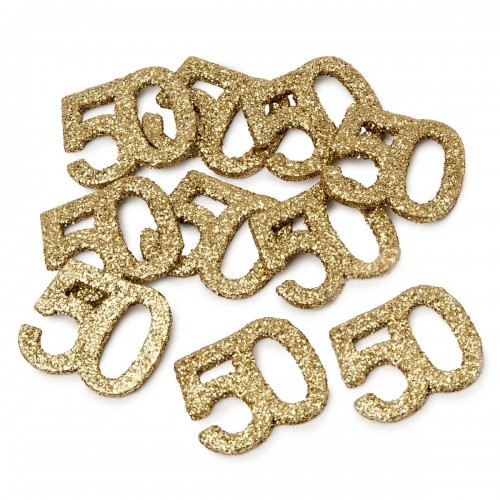  12 MINI SULETA N50 GLITTER ORO 3CM