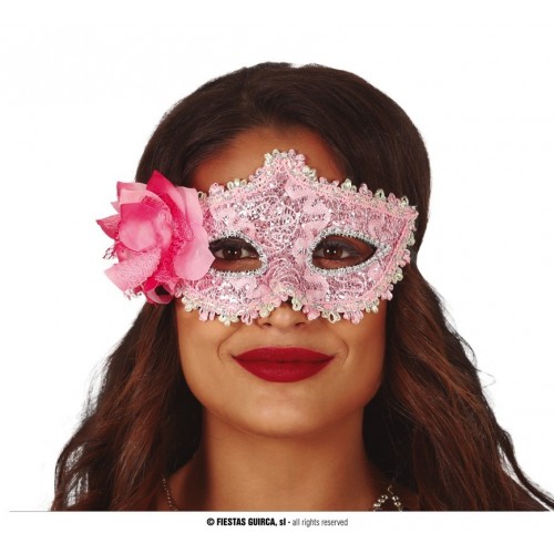 ANTIFAZ ROSA CON FLOR