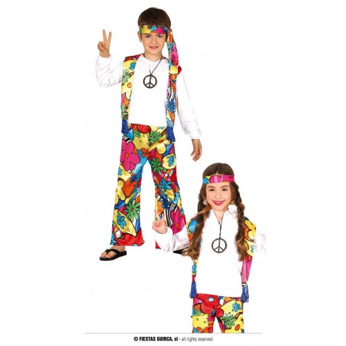 /DISFRAZ 3A4AÑOS HIPPIE MULTICOLOR