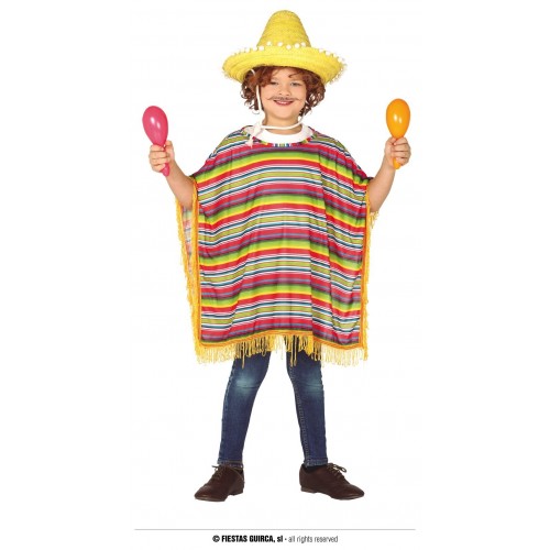 PONCHO 7A9 AÑOS UNISEX MEXICANO