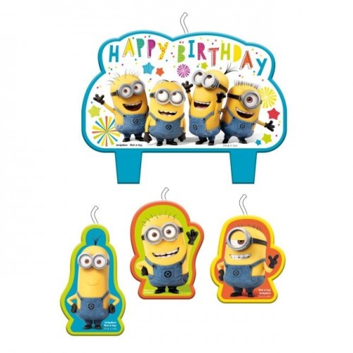   PACK 4 VELAS MINIONS