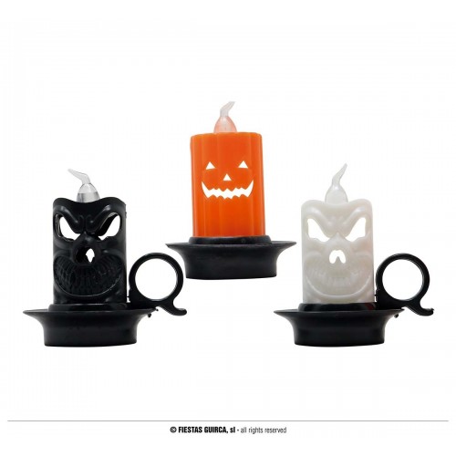 VELA LUZ CARAS HALLOWEEN 7X8CM