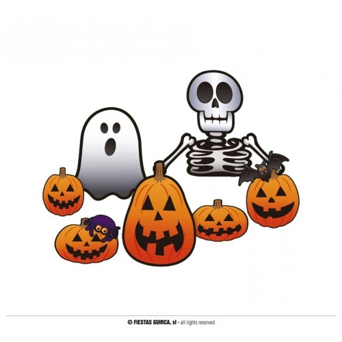 $D  7 SILUETAS CARTON HALLOWEEN