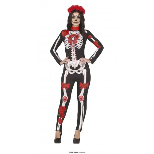  DISFRAZ T-S MONO ESQUELETO CATRINA