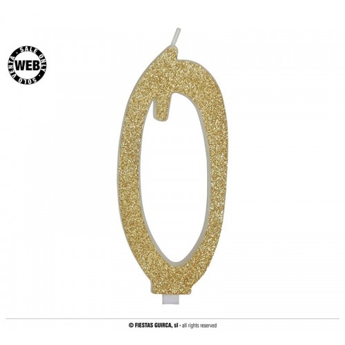    VELA GLITTER ORO N0 12,5CM