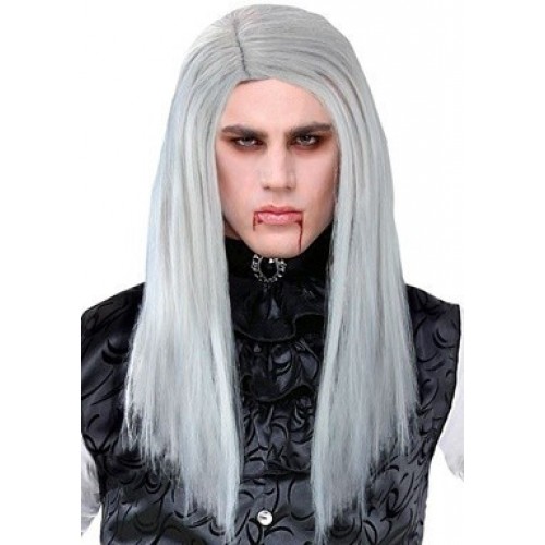 PELUCA LARGA GRIS SIN FLECOS VAMPIRO