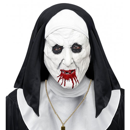 MASCARA MEDIA CARA MONJA HORROR TOCADO