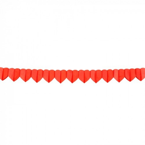   GUIRNALDA FORMA CORAZONES ROJOS 4MT
